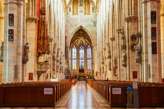 Ulm Minster Cathderdal interior in Germany