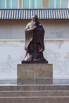 Confucius monument in Chinese Garden, Samarkand