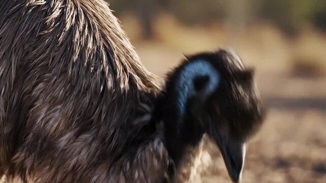 Sequence of a Vulture Walking in Nature