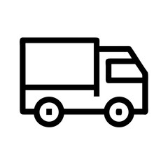 Fototapeta premium Minimalist delivery truck icon vector illustration Vector