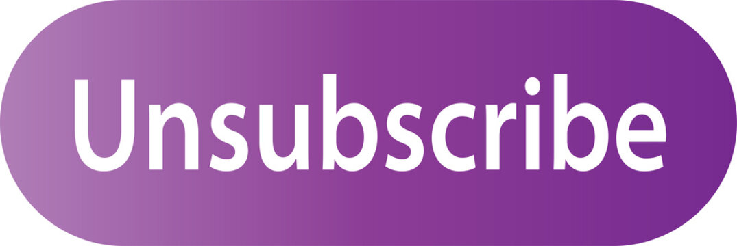 unsubscribe button icon with purple gradient isolated on transparent background