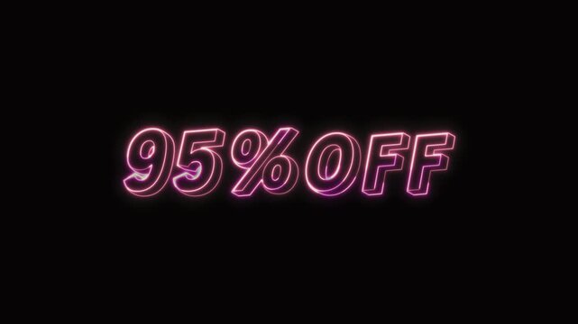  95% OFF Neon Text Seamless Loop 4K with Black Background Animated Promotional Typography for Video Editing