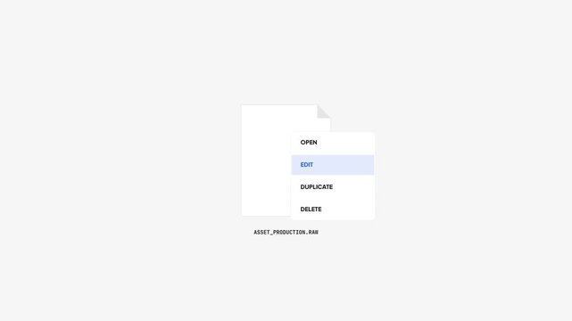 User interface interaction showing a file context menu being opened on a light mode desktop environment