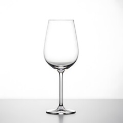 Fototapeta premium A clean, empty wine glass is photographed in a professional studio setup.