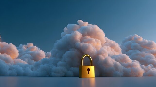 Secure Cloud Storage with Data Protection and Digital Backup Concept. Cloud Computing, Data Storage, Cyber Security, Backup Systems, Digital Infrastructure, IT Services.