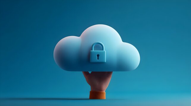 Secure Cloud Storage with Data Protection and Digital Backup Concept. Cloud Computing, Data Storage, Cyber Security, Backup Systems, Digital Infrastructure, IT Services.
