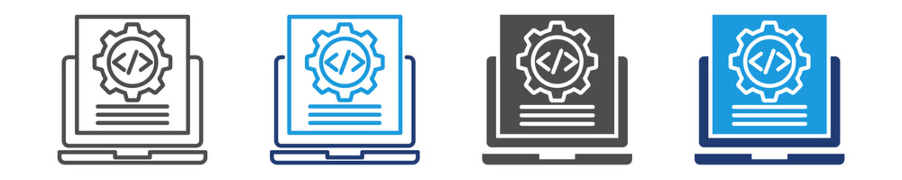 metadata optimization icon set multiple style