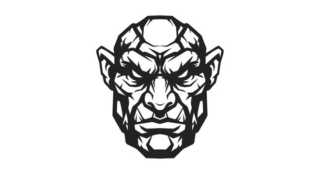 Orc face illustration fantasy creature.