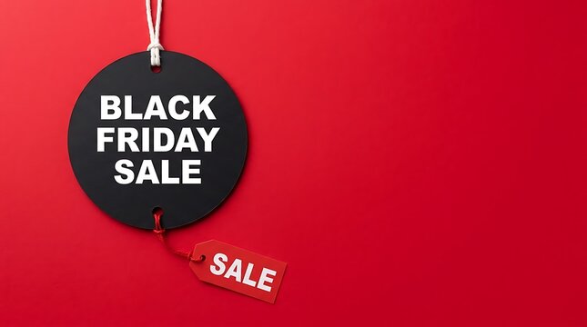 Black Friday Sale tag, perfect for marketing promotions, discounts, and holiday shopping