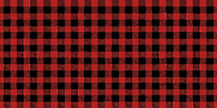 bold red and black gingham check pattern with evenly spaced squares high quality professional detailed