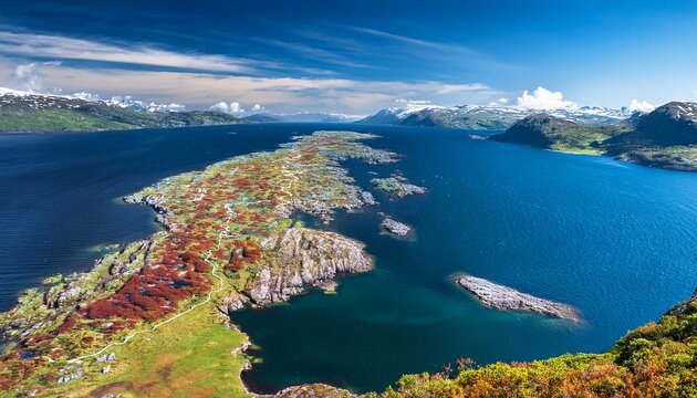 Kolorowa Mapa Szwecji I Norwegii