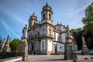 Obraz premium Views from the Sanctuary of Bom Jesus do Monte just outside the city of Braga, Portugal
