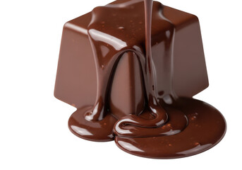 A rich chocolate bar melting with a fork dipped into the molten center