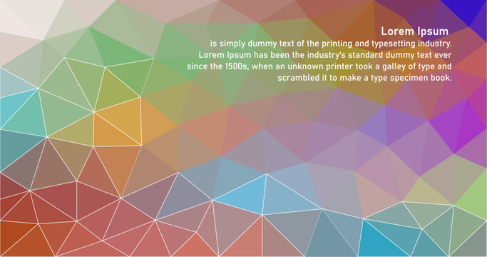 Multi color Background Low Poly Style Web Banner and Business Design Templates