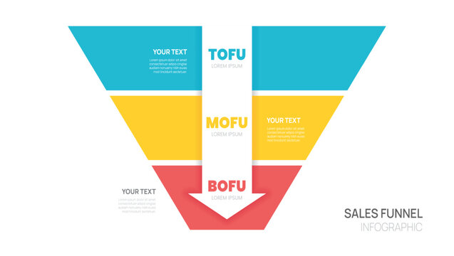 Sales funnel Infographic diagram template for business. Modern Timeline 3 steps arrow, presentation vector infographics.
