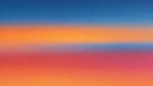 A serene landscape of colorful horizontal stripes representing a sunset