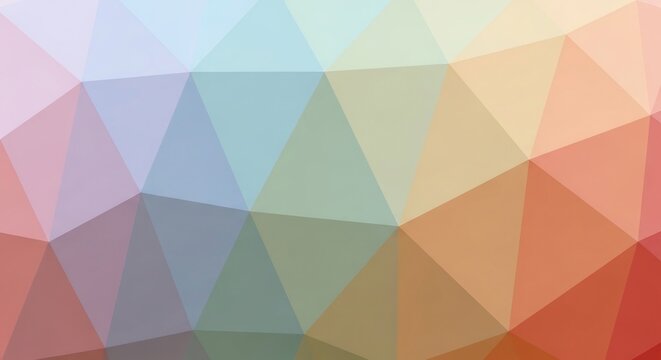 Abstract Geometric Polygonal Background with Soft Pastel Color Gradient.