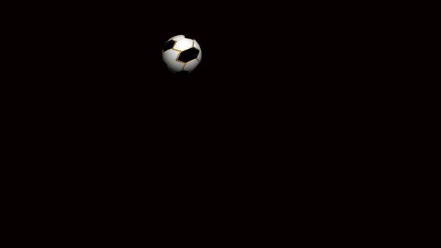 curved corner ball kick on the green screen background
