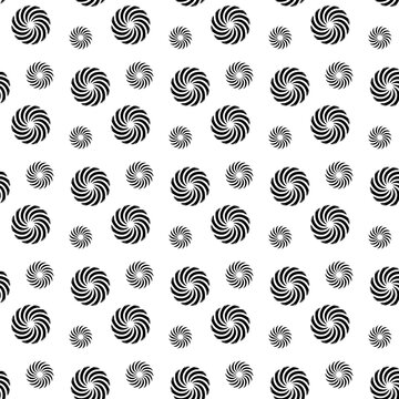 Keman-mon Japanese Wagara Seamless Pattern Background Black and White