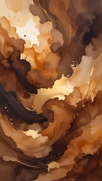 Abstract Brown Watercolor. (1)