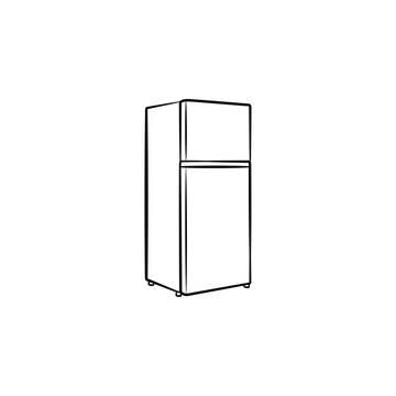 Kitchen Refrigerator Fridge Line Art Illustration