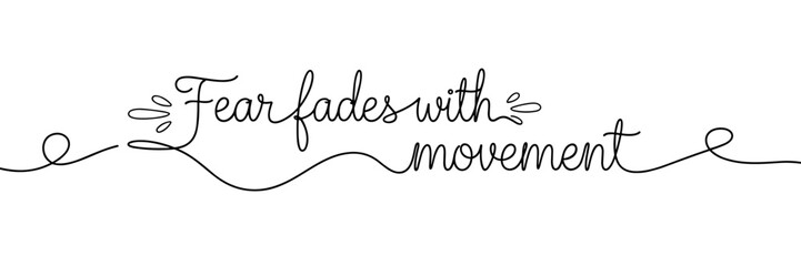 Obraz premium Fear fading with movement in simple white background, none editable stroke