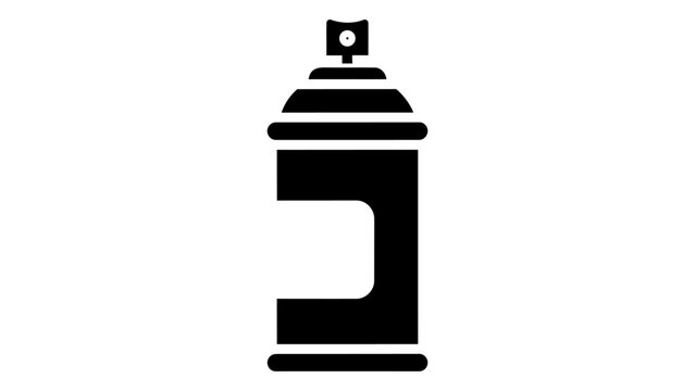 Spray paint can icon, aerosol spray paint symbol for art and craft projects, vector illustration isolated on white backg