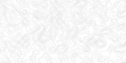 Topographic map background geographic line map with elevation assignments. Modern design with White background with topographic wavy pattern design.paper texture Imitation of a geographical map shades © Sajjad