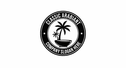 Fototapeta premium Classic Arabiant Company Slogan Here Logo Design.