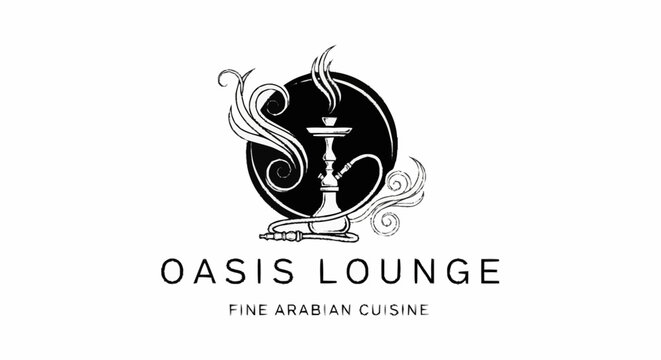 Oasis Lounge Fine Arabian Cuisine Logo Design.