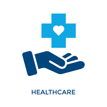 Healthcare Icon Dual Tone Style. Vector Illustration For Graphic Design