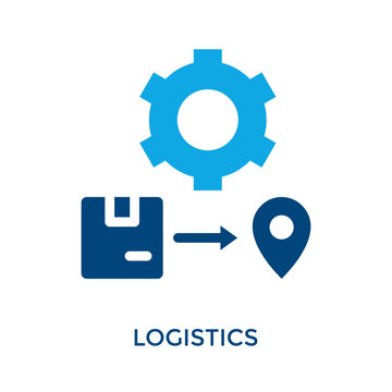 Logistics Icon Dual Tone Style. Vector Illustration For Graphic Design