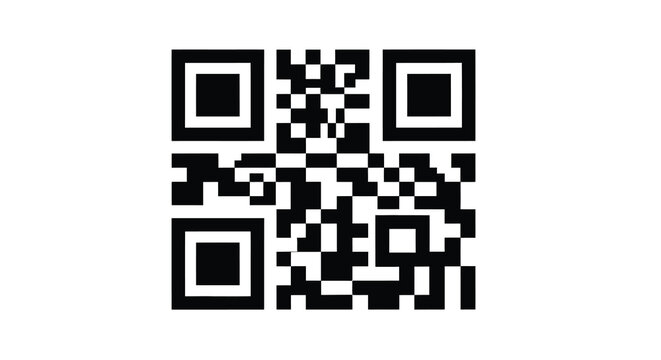 qr code with black and white pixelated pattern on white background high quality professional detailed modern elegant stylish clean crisp