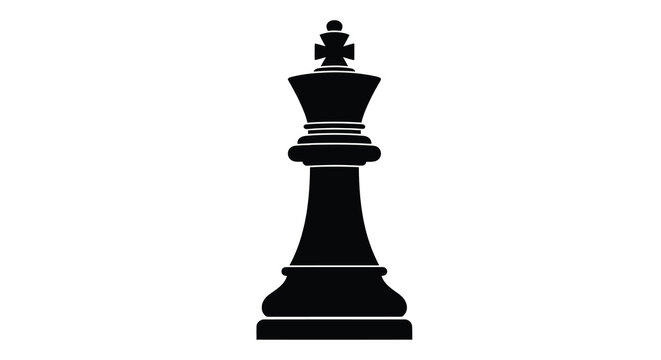 chess king silhouette on white background high quality professional detailed modern elegant stylish clean crisp vibrant colorful digital creative innovative