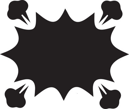 Comic Explosion Speech Bubble Vector, Action Shouting Cloud Silhouette for Manga, Pop Art, and Expressive Storytelling Design