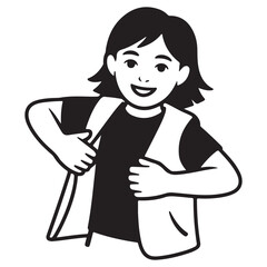 Fototapeta premium Happy Service Worker or Delivery Man in Safety Vest, Professional Logistics Staff Vector Illustration