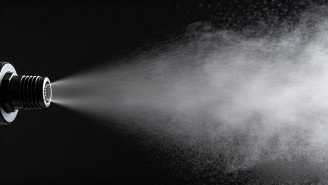 Aeroponic misting nozzle with vapor