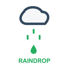 Obraz premium World environment day raindrop icon symbolizing climate action ecological balance