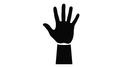 Fototapeta premium hand silhouette with five fingers extended against white background high quality professional detailed modern elegant stylish clean crisp vibrant colorful