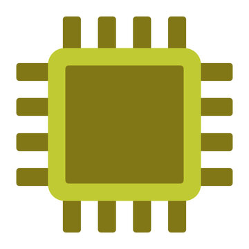 CPU Vector Flat Icon Design