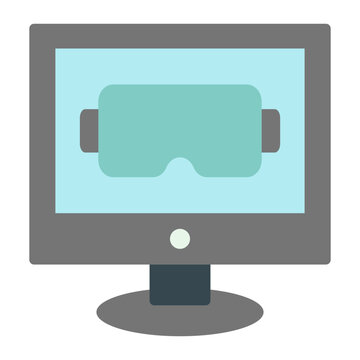 Virtual Reality (VR) Vector Flat Icon Design