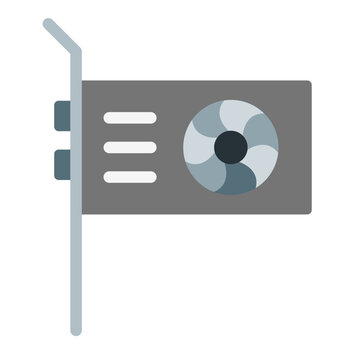 Graphics Card Vector Flat Icon Design