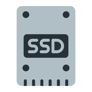 SSD Vector Flat Icon Design
