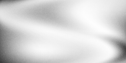 Naklejka premium Grainy gradient background, grey black and white monochrome abstract noise texture banner backdrop.