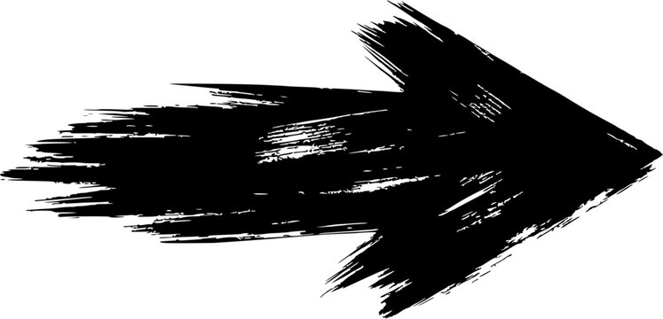 hand drawn ink arrow sign 