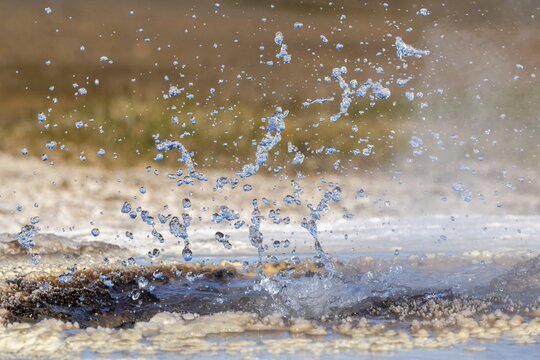 Spouting water, hot spring, high temperature area or geothermal area Hveravellir, Kj&ouml;lur, Highlands, Iceland
