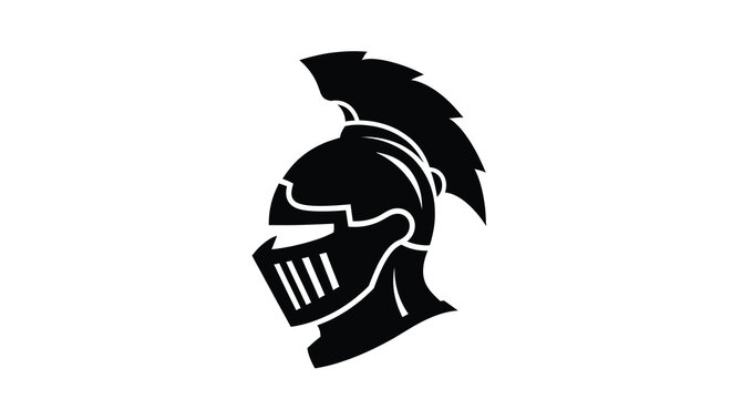  spartan helmet silhouette on white background high quality professional detailed modern elegant stylish clean crisp vibrant colorful digital creative innovative
