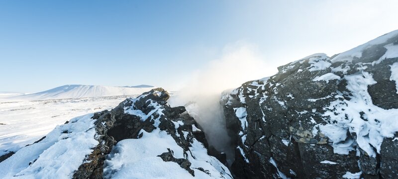 Divergent boundary, Mid-Atlantic Ridge, rift valley, Krafla, M&yacute;vatn, North Iceland, Iceland