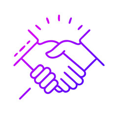 Fototapeta premium Handshake symbolizing partnership and cooperation in modern design 