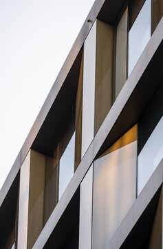 Architectural detail, modern high-rise, Europaallee, city centre, Zurich, Switzerland